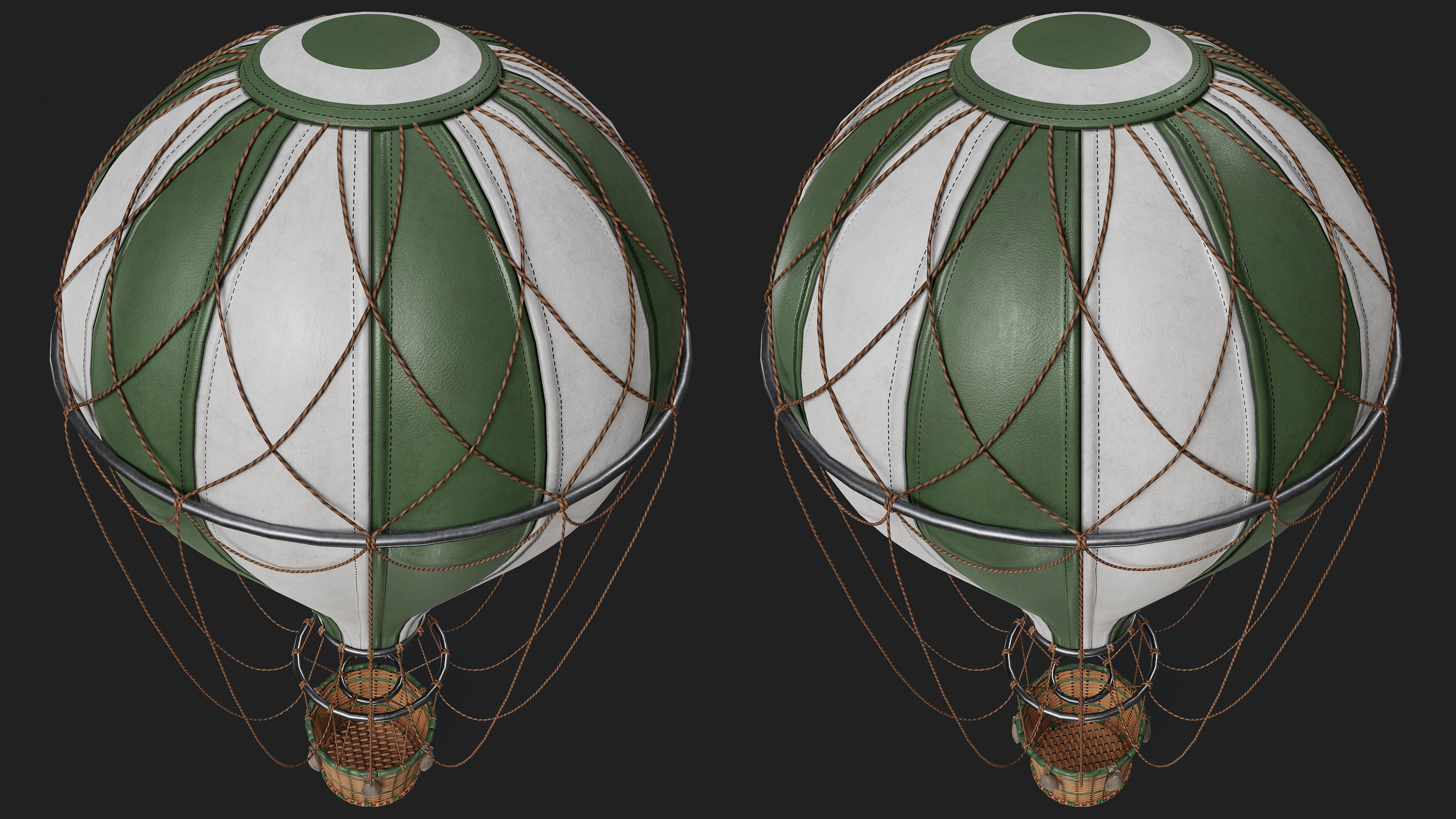 Hot Air Ballon Low-poly 3D model_24