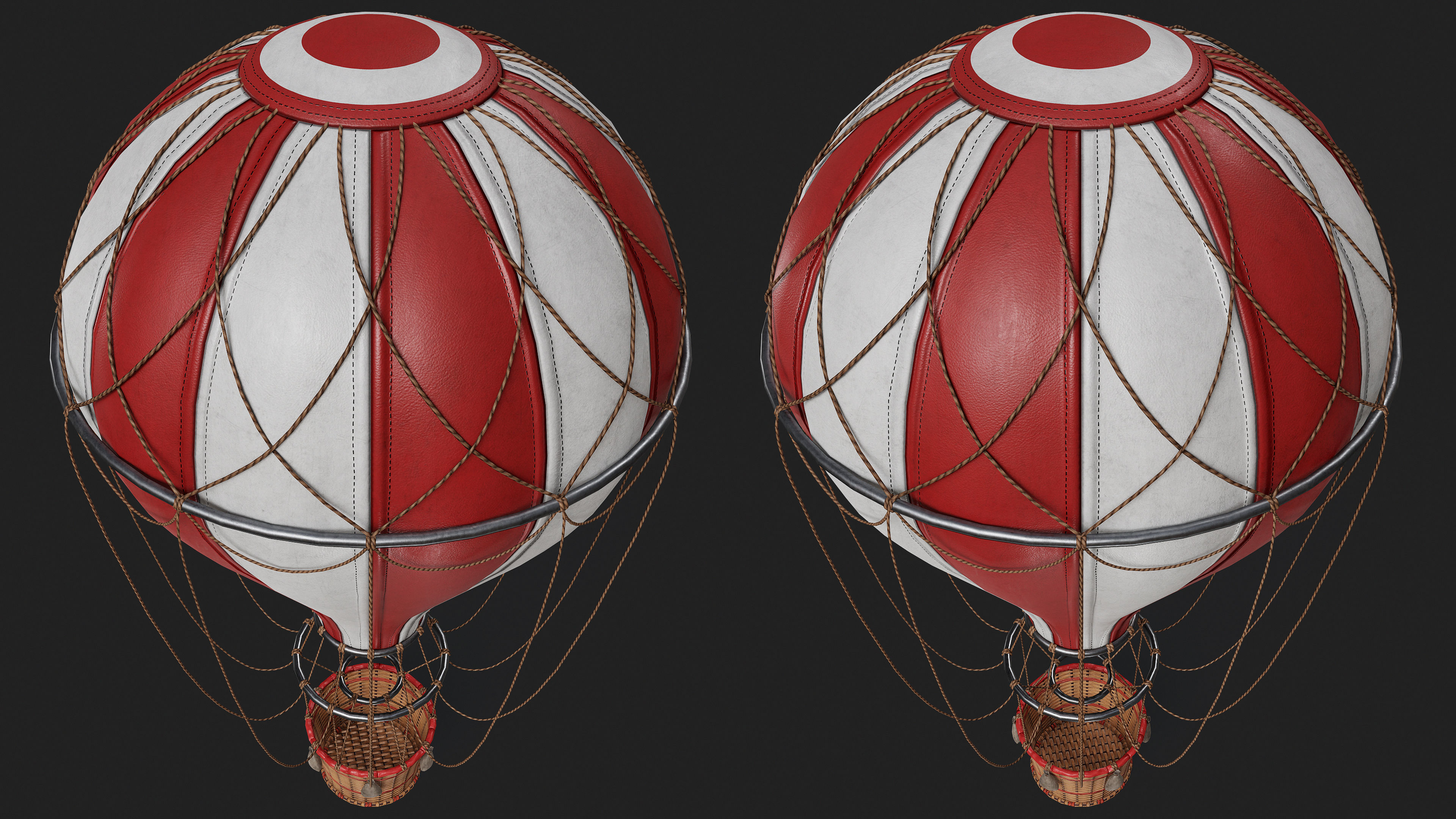 Hot Air Ballon Low-poly 3D model_20