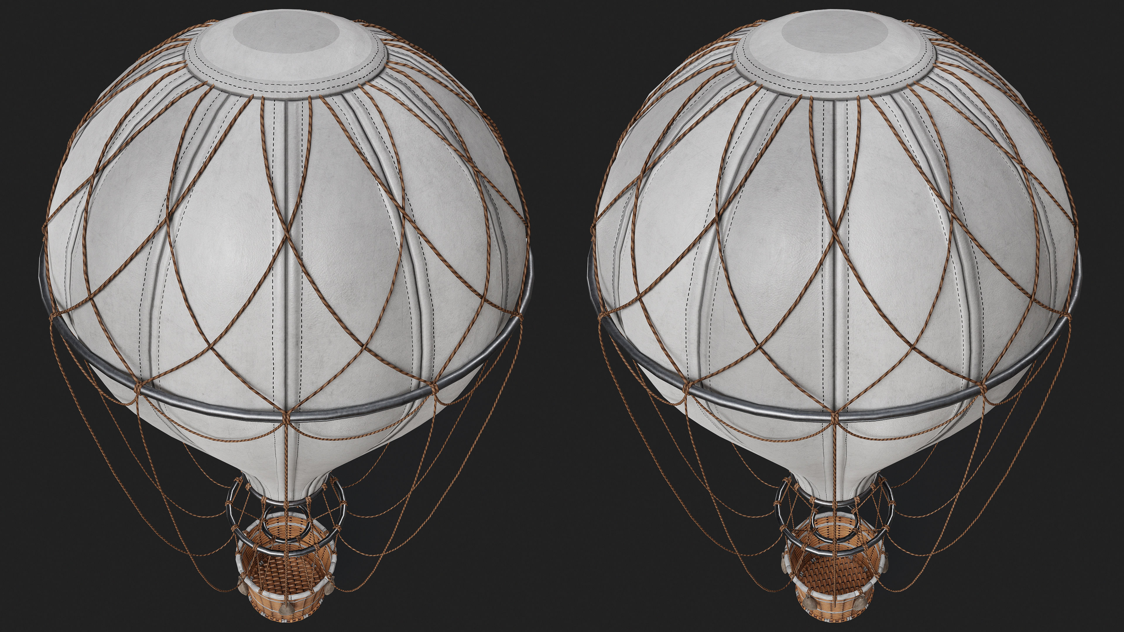 Hot Air Ballon Low-poly 3D model_22