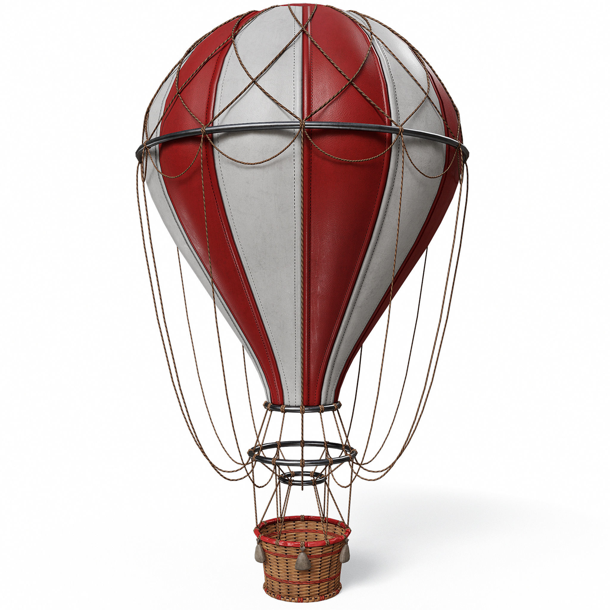 Hot Air Ballon Low-poly 3D model_3