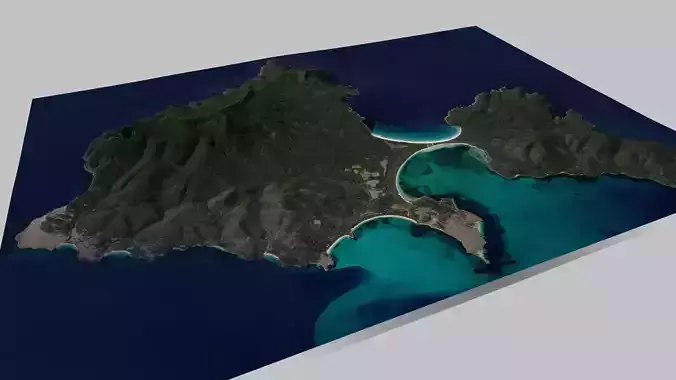 Mariah island Australia 3D model