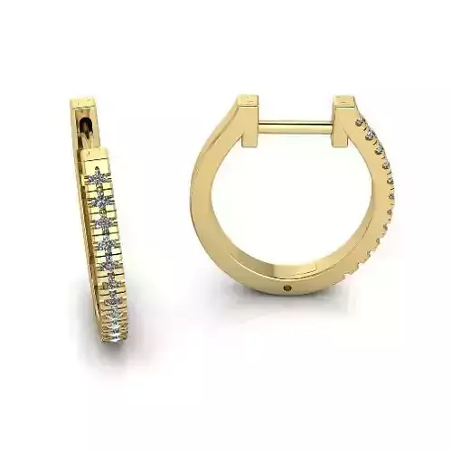 Earrings with English lock Model 3823