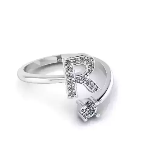 Ring with the letter R Model 3816