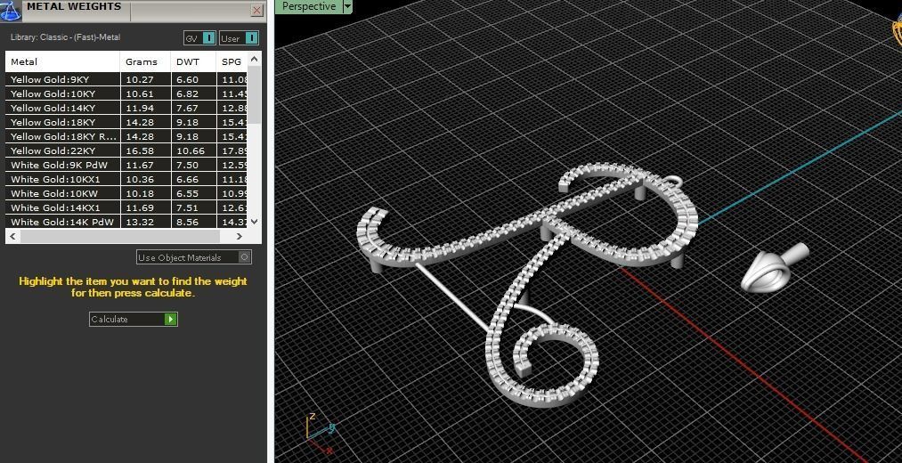 Pendant Letter R Model 3815 3D print model_7