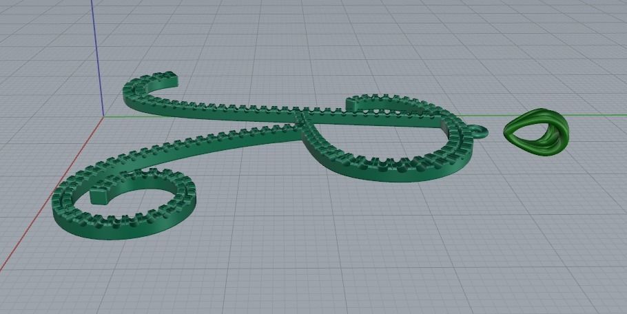 Pendant Letter R Model 3815 3D print model_3