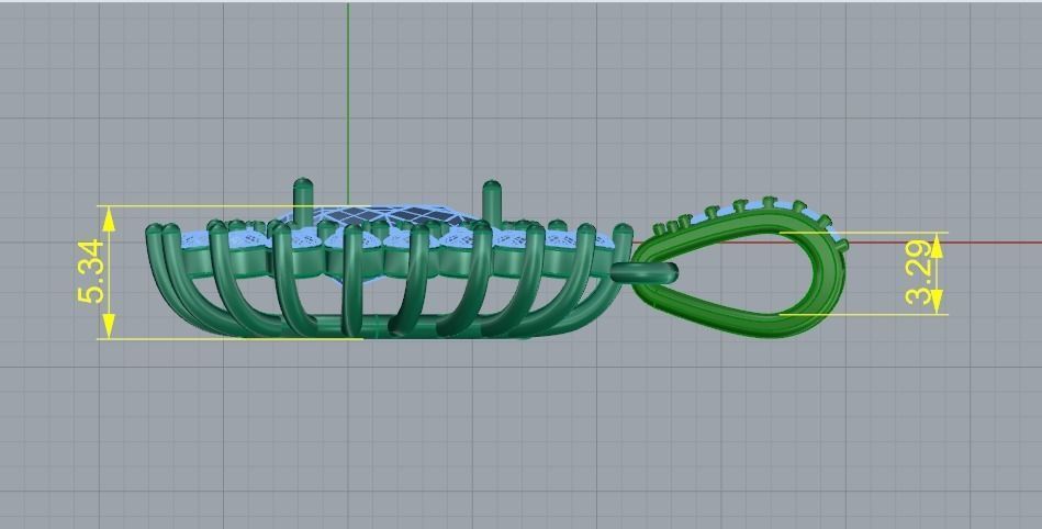 Pear Pendant Model 3805 3D print model_6