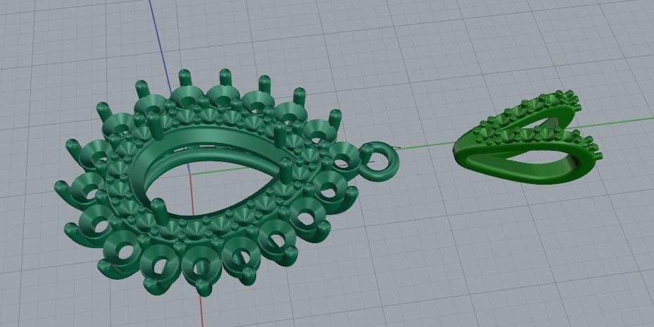 Pear Pendant Model 3805 3D print model_2