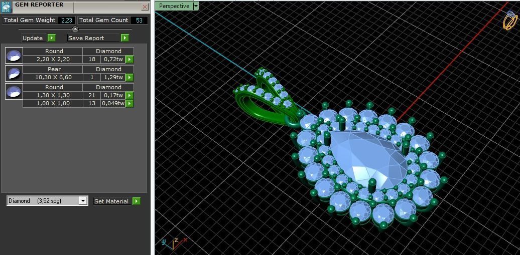 Pear Pendant Model 3805 3D print model_8