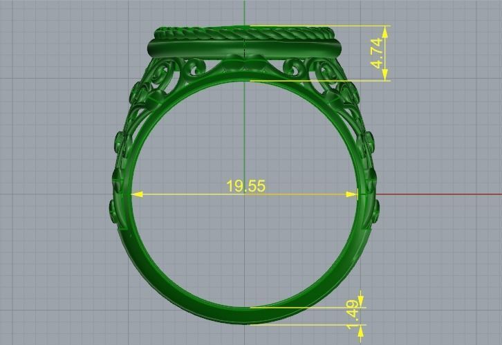 Ring AD with patterns Model 3782 3D print model_6
