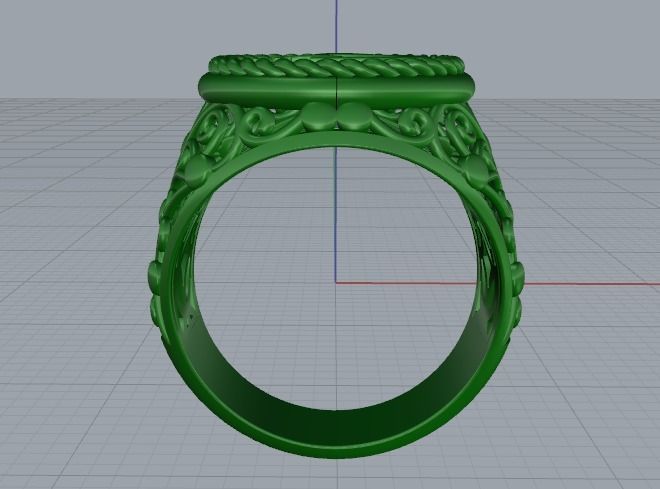 Ring AD with patterns Model 3782 3D print model_3