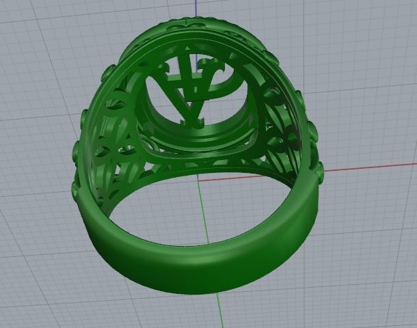 Ring AD with patterns Model 3782 3D print model_4