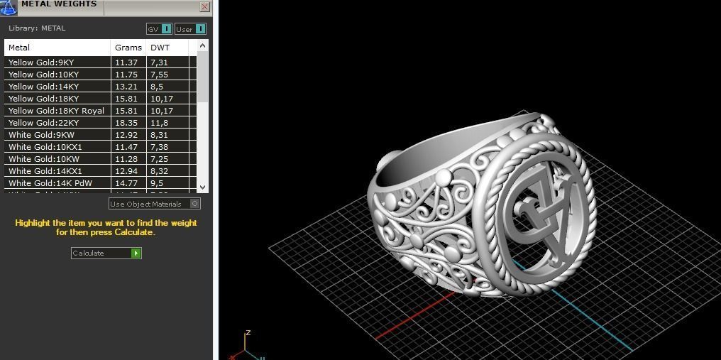 Ring AD with patterns Model 3782 3D print model_9
