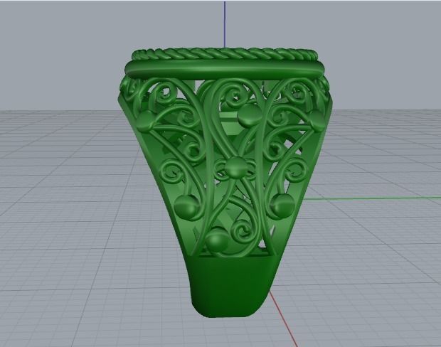 Ring AD with patterns Model 3782 3D print model_5