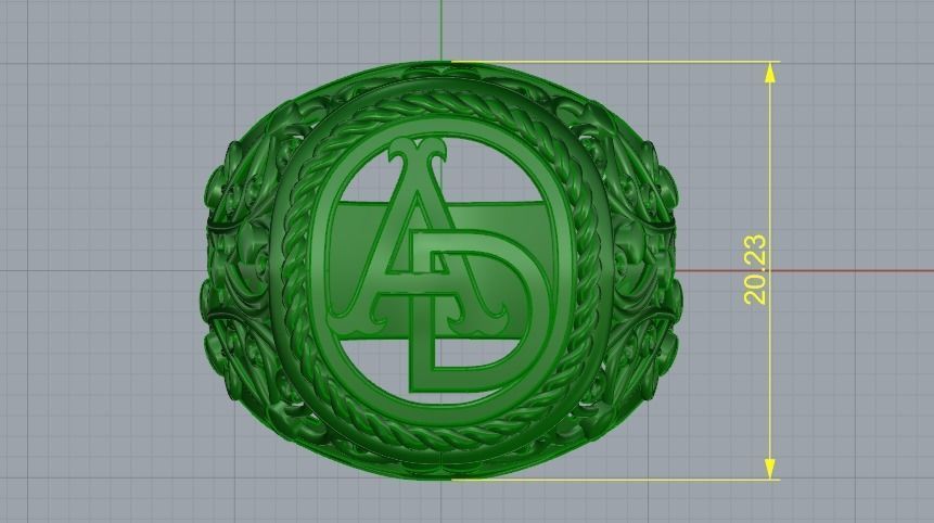 Ring AD with patterns Model 3782 3D print model_7