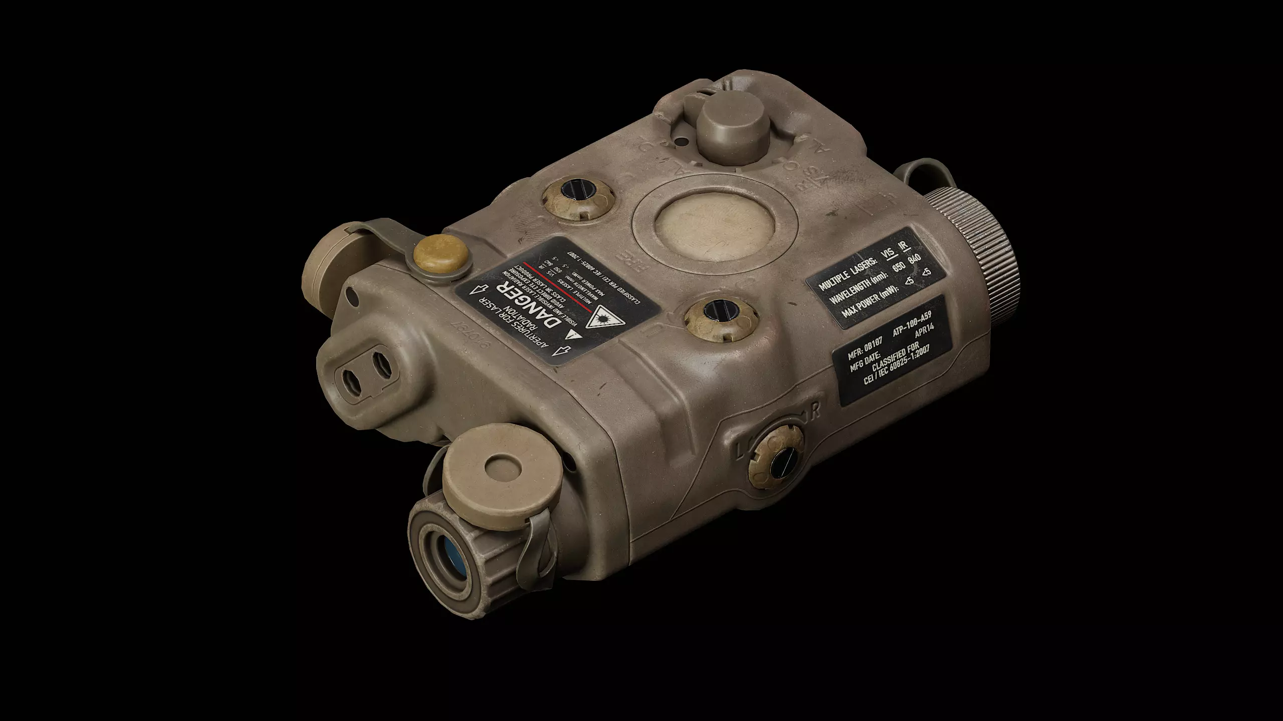 PEQ-15 Low-poly 3D model_0