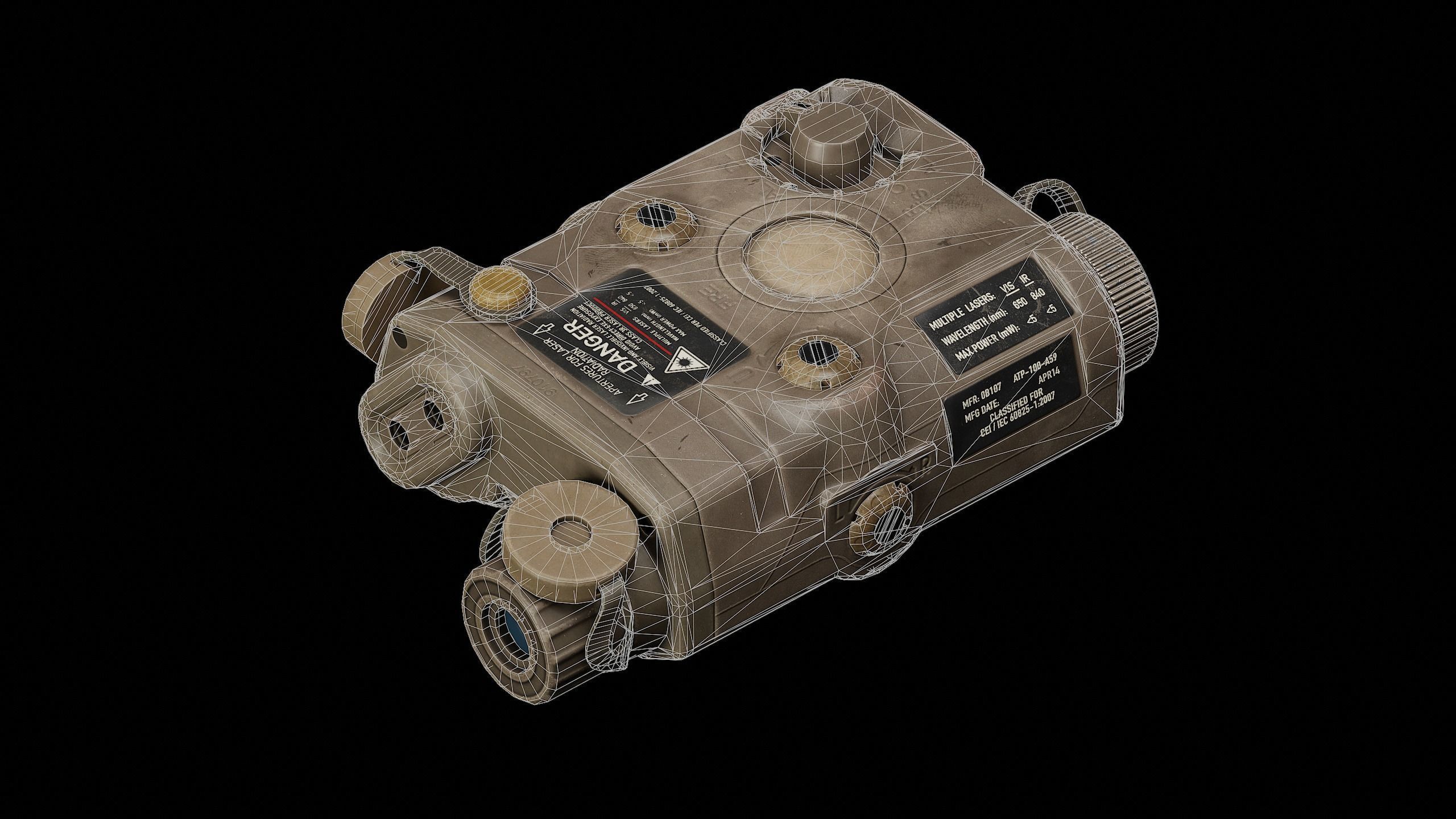 PEQ-15 Low-poly 3D model_1