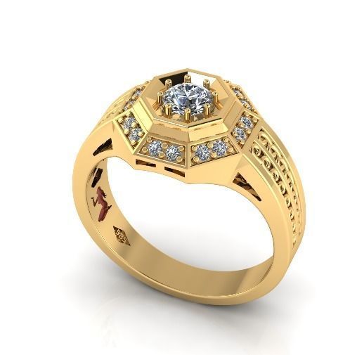 Octagonal ring Model 3779 3D print model_1