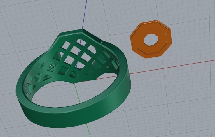 Octagonal ring Model 3779 3D print model_6