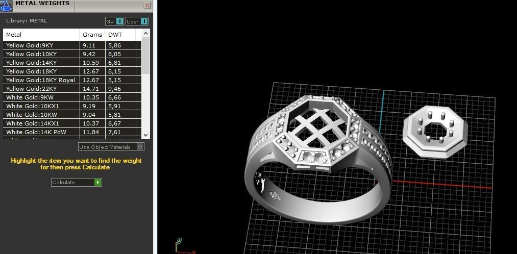 Octagonal ring Model 3779 3D print model_10