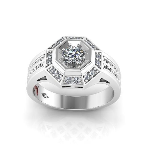 Octagonal ring Model 3779 3D print model_2