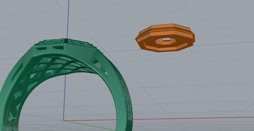Octagonal ring Model 3779 3D print model_5