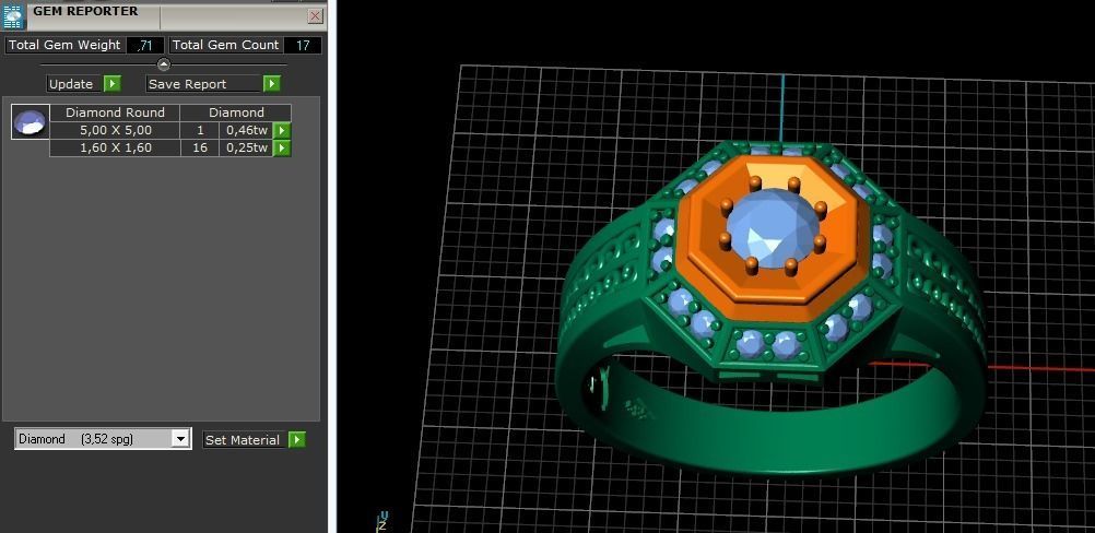 Octagonal ring Model 3779 3D print model_11