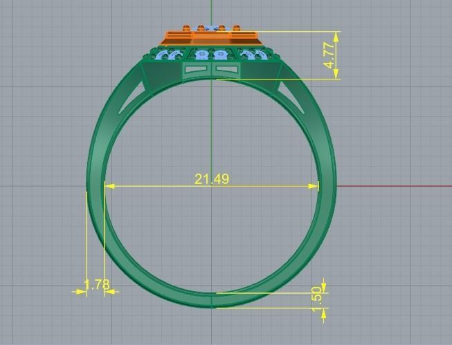 Octagonal ring Model 3779 3D print model_7