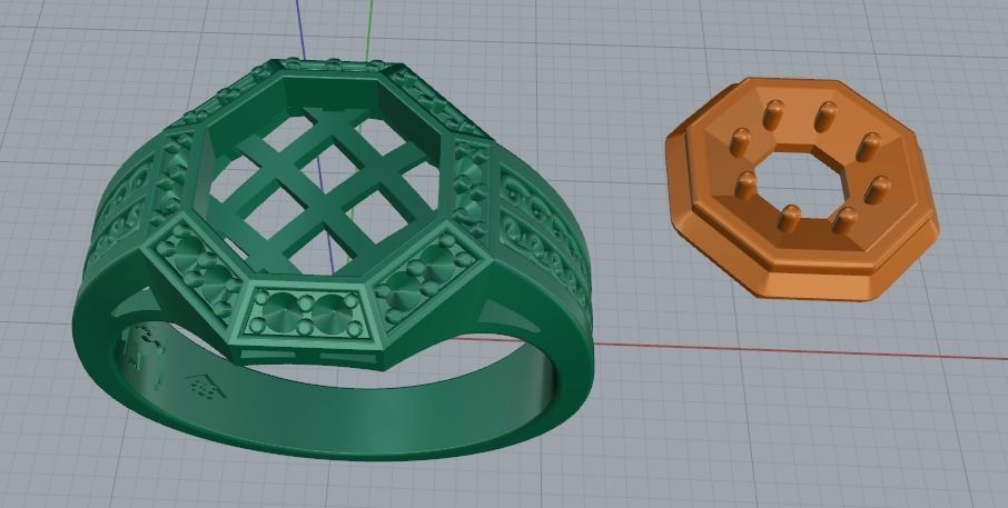 Octagonal ring Model 3779 3D print model_3