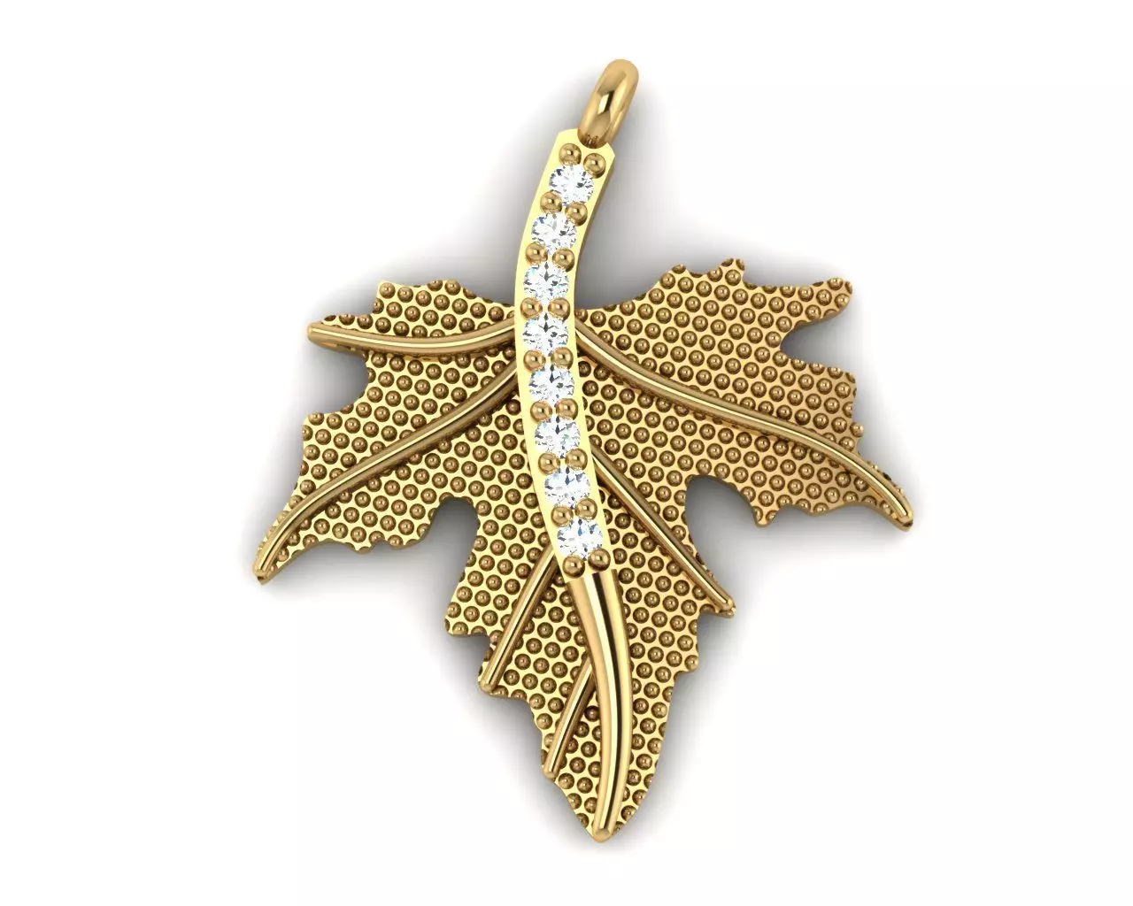 Maple leaf pendant 3D print model
