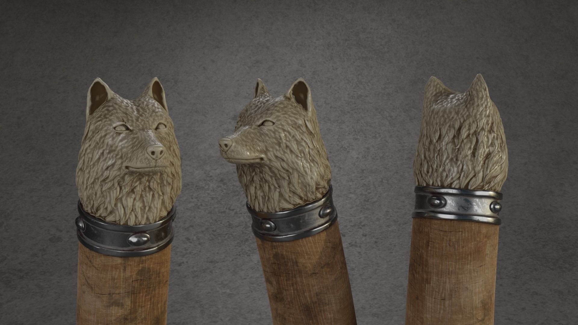  Baroque pattern hand shotgun 3D model_3