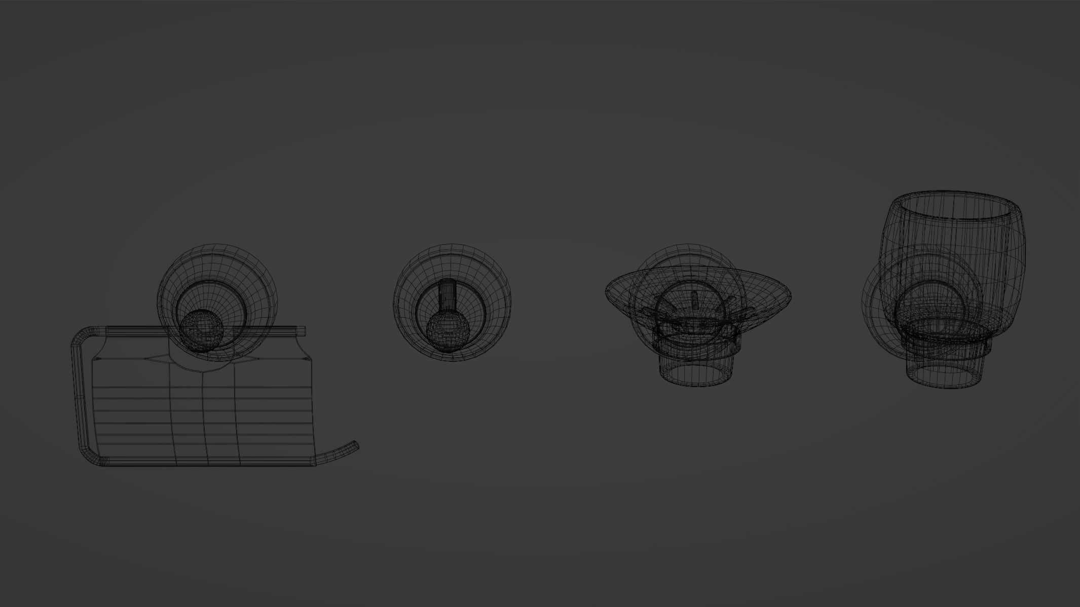 Luxury Bathroom Wall Decor Set Minimalist and Modern  3D model_2