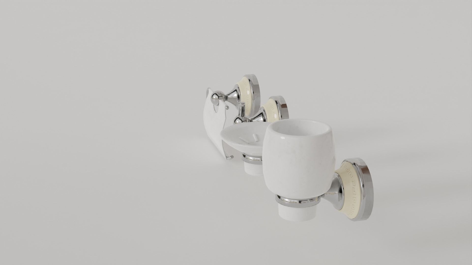 Luxury Bathroom Wall Decor Set Minimalist and Modern  3D model_21