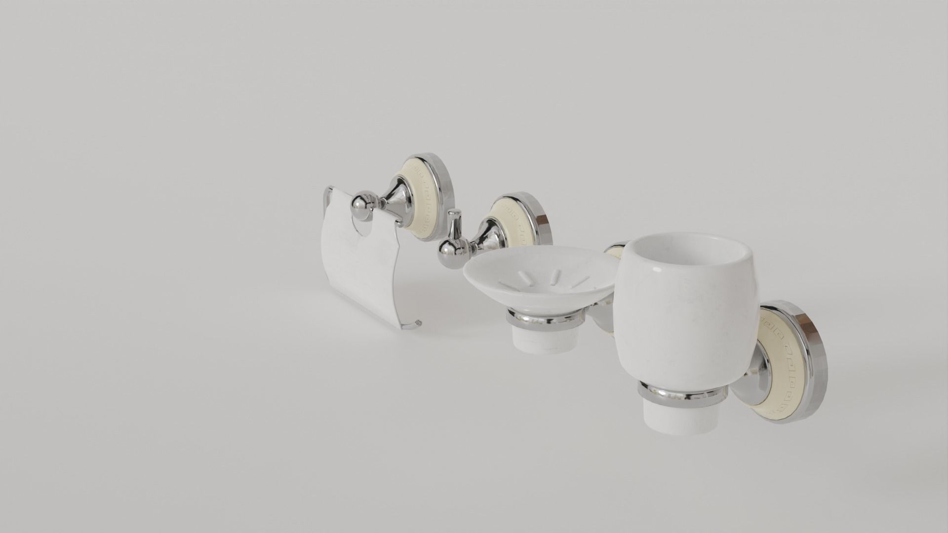 Luxury Bathroom Wall Decor Set Minimalist and Modern  3D model_22