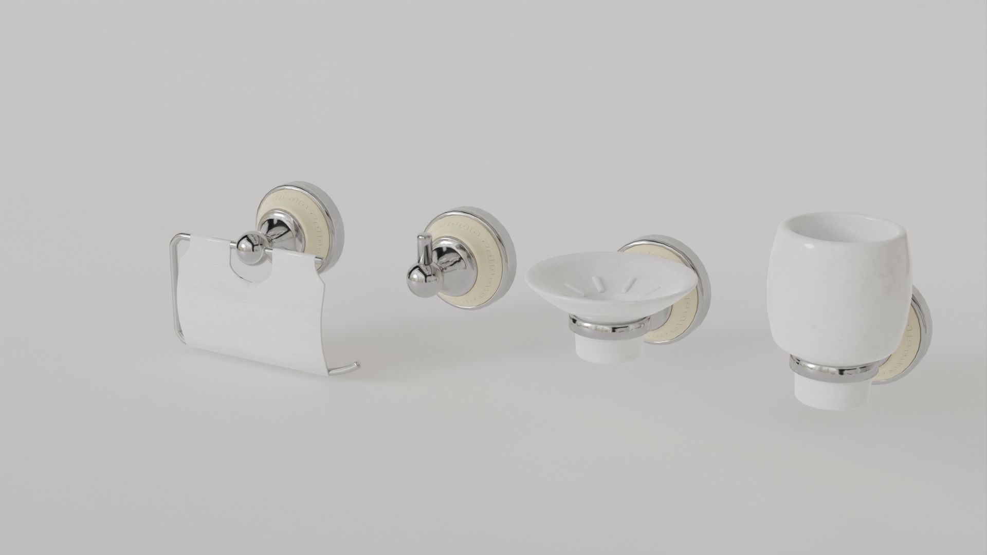 Luxury Bathroom Wall Decor Set Minimalist and Modern  3D model_24