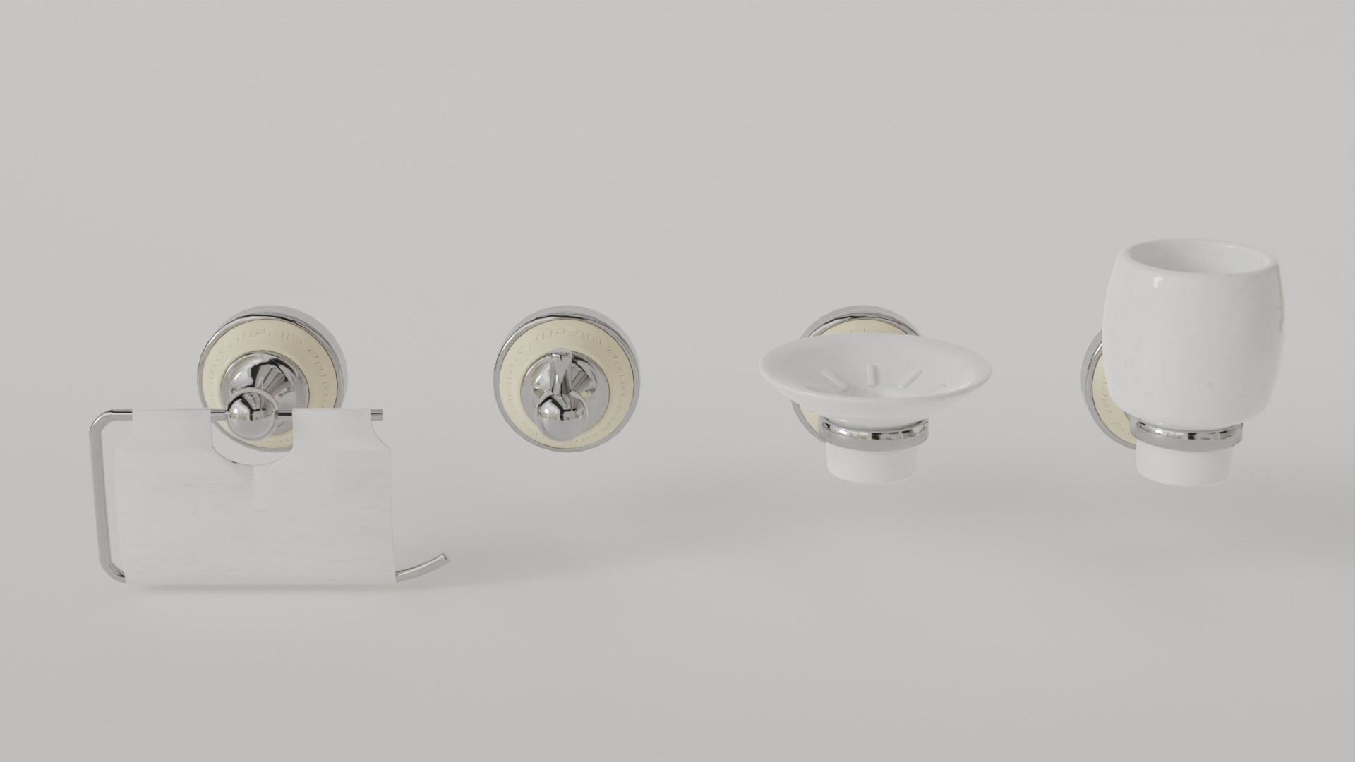 Luxury Bathroom Wall Decor Set Minimalist and Modern  3D model_26