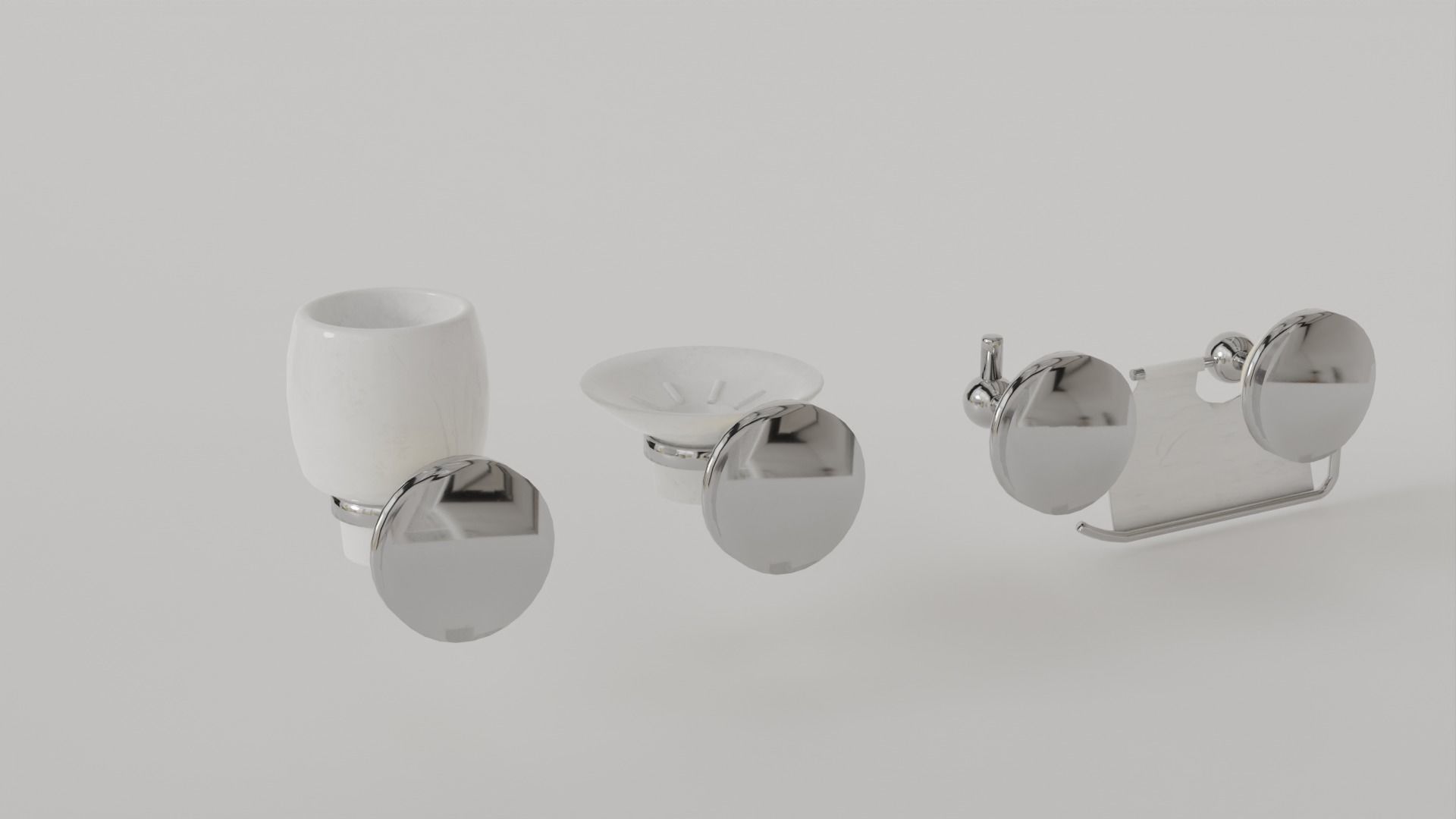 Luxury Bathroom Wall Decor Set Minimalist and Modern  3D model_16