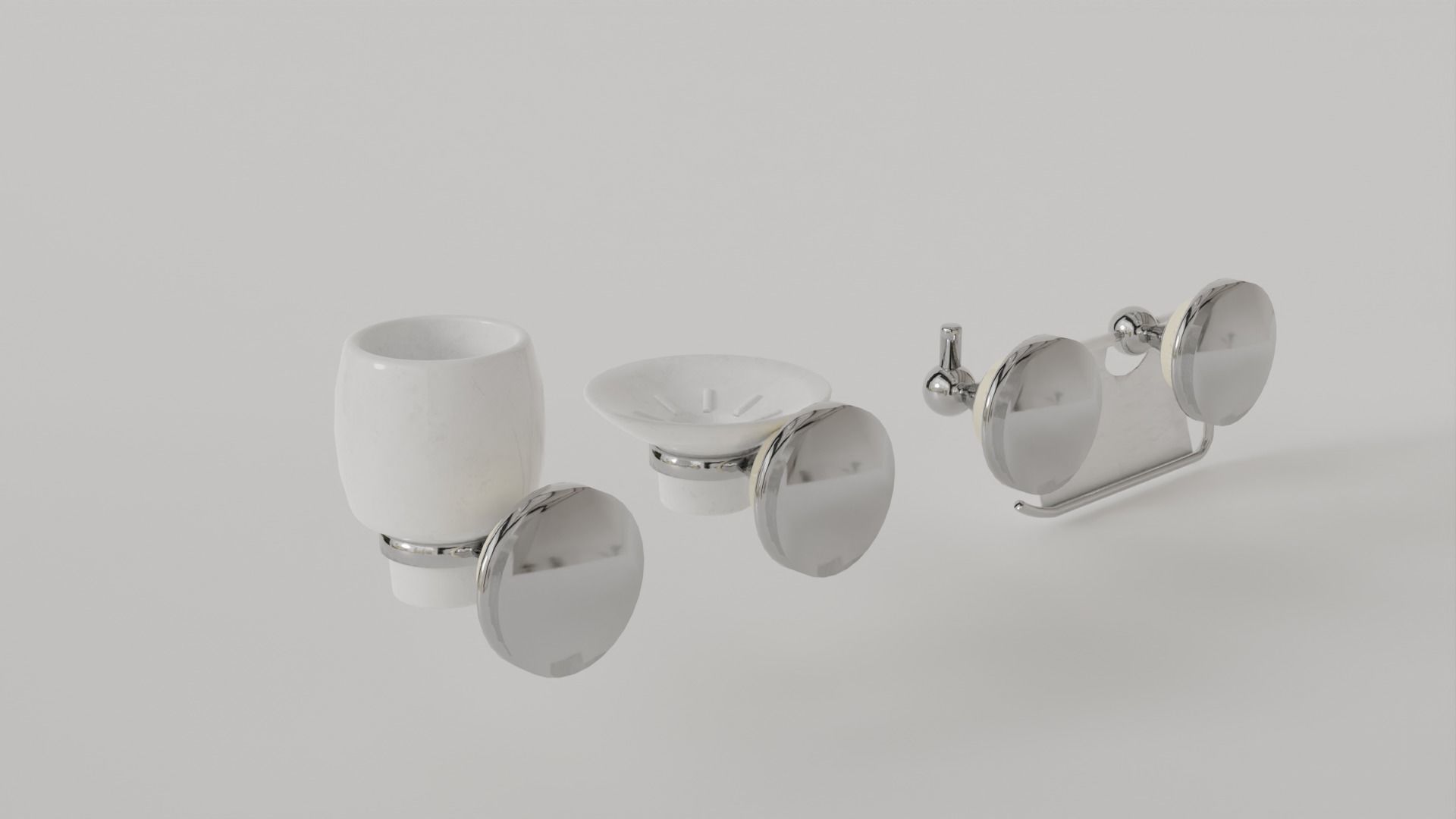 Luxury Bathroom Wall Decor Set Minimalist and Modern  3D model_17