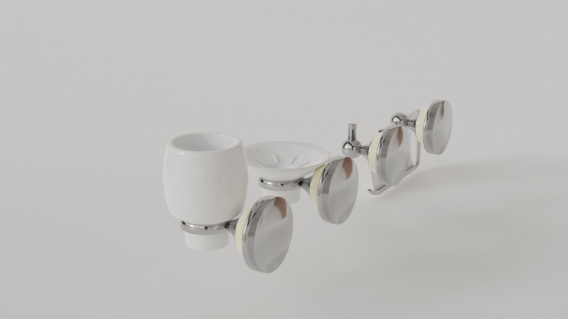 Luxury Bathroom Wall Decor Set Minimalist and Modern  3D model_18