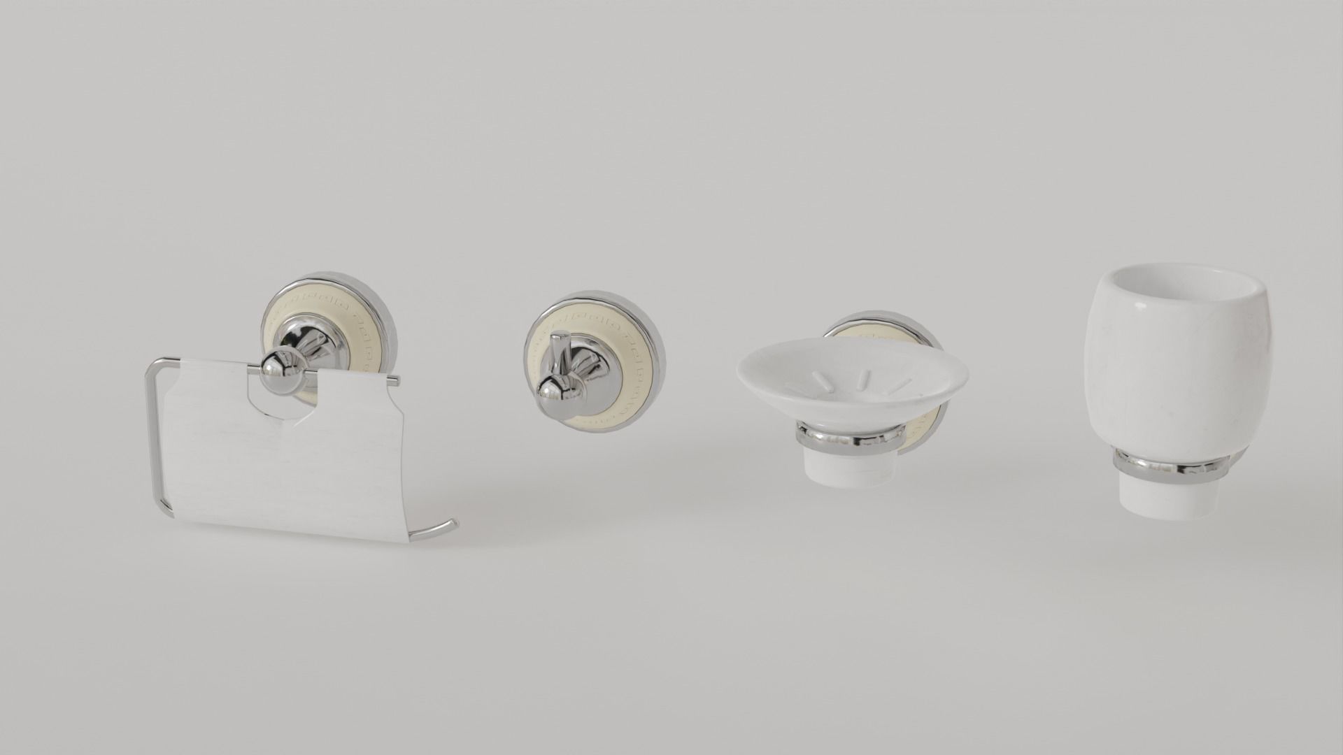 Luxury Bathroom Wall Decor Set Minimalist and Modern  3D model_25