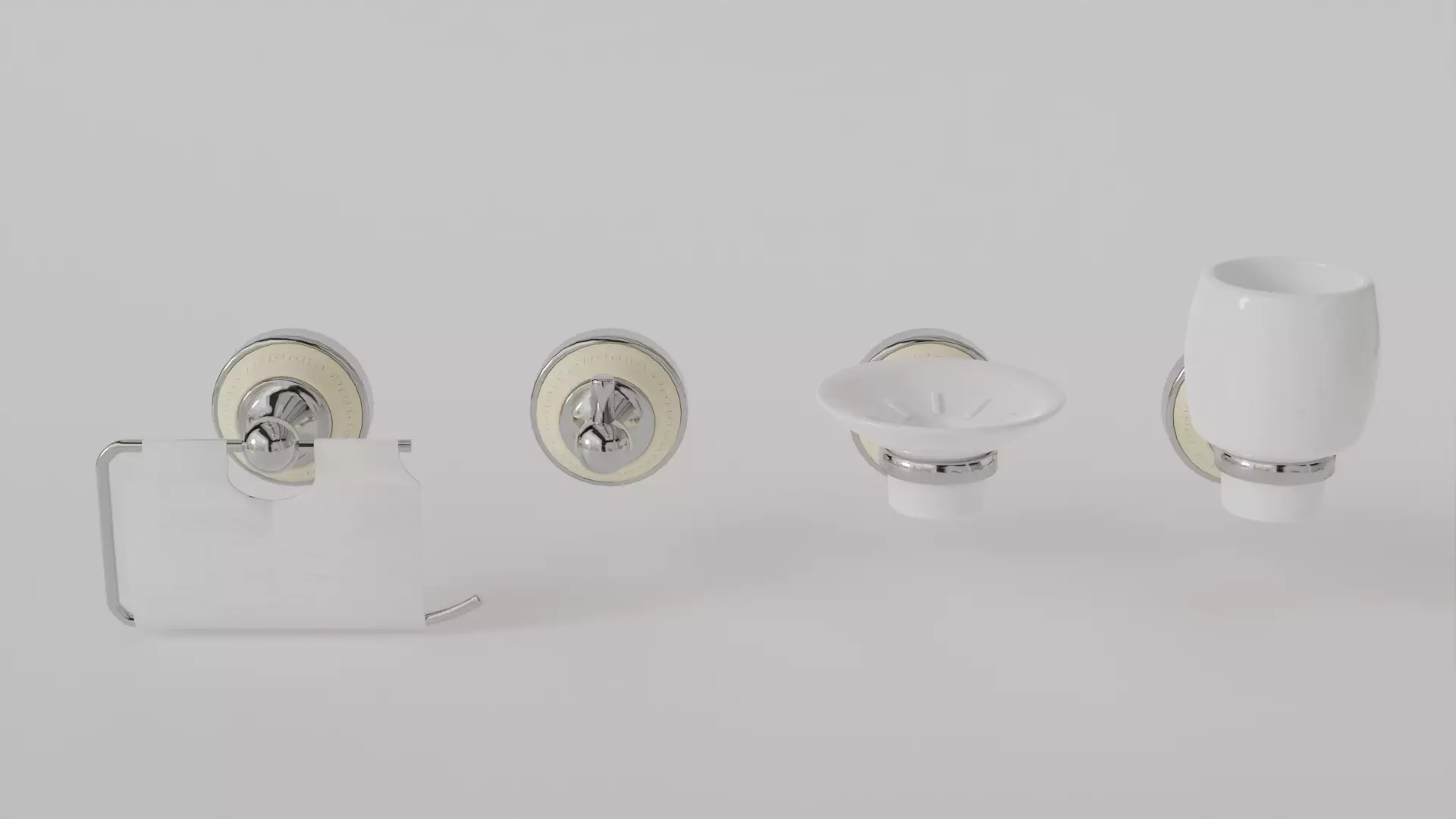 Luxury Bathroom Wall Decor Set Minimalist and Modern  3D model_0