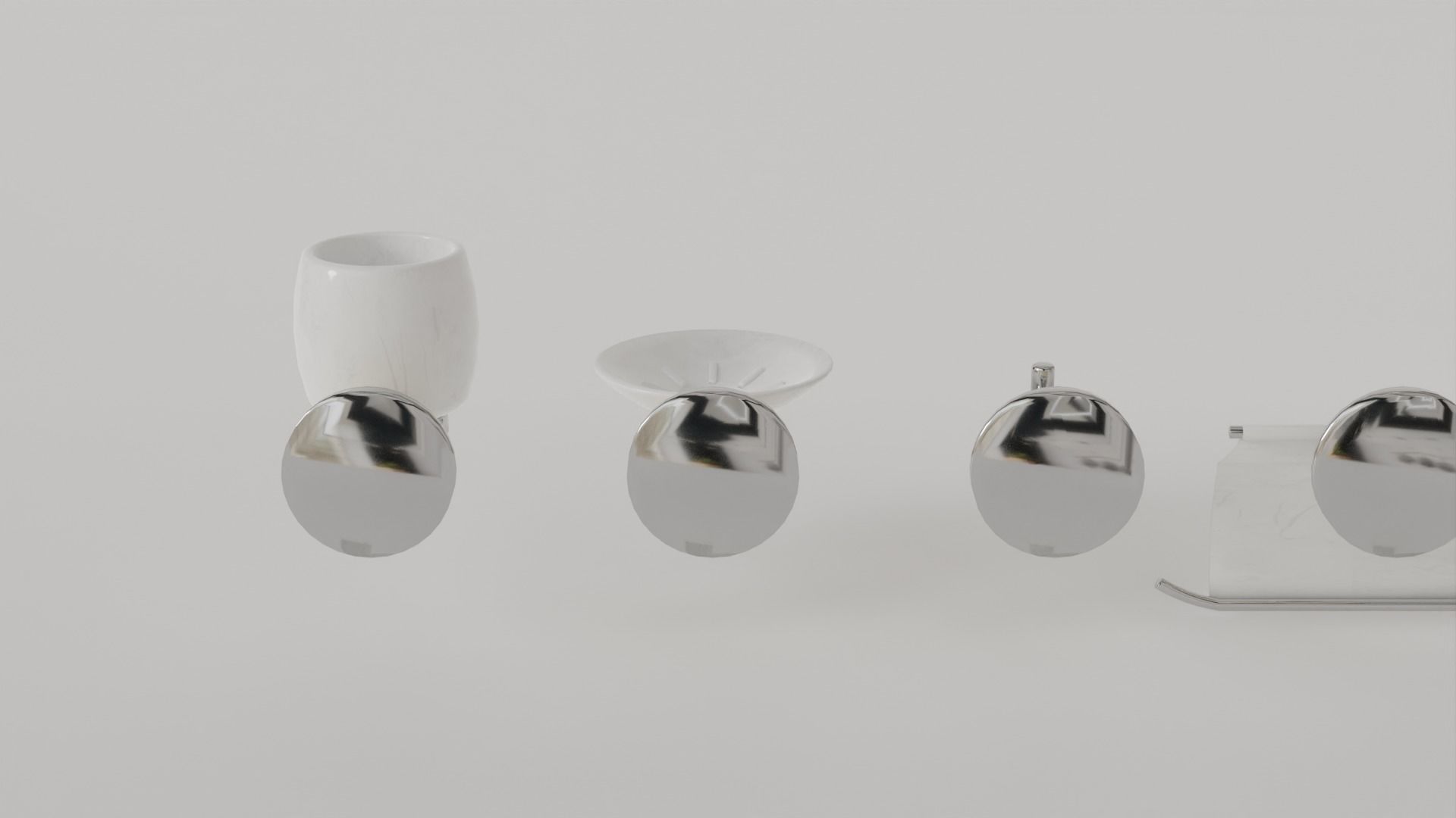 Luxury Bathroom Wall Decor Set Minimalist and Modern  3D model_14