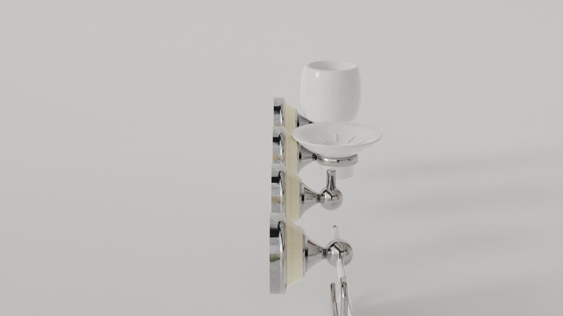 Luxury Bathroom Wall Decor Set Minimalist and Modern  3D model_8