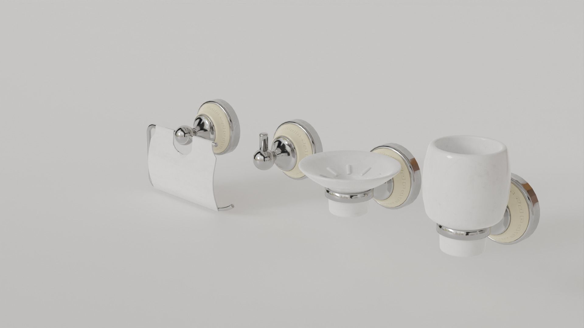 Luxury Bathroom Wall Decor Set Minimalist and Modern  3D model_23