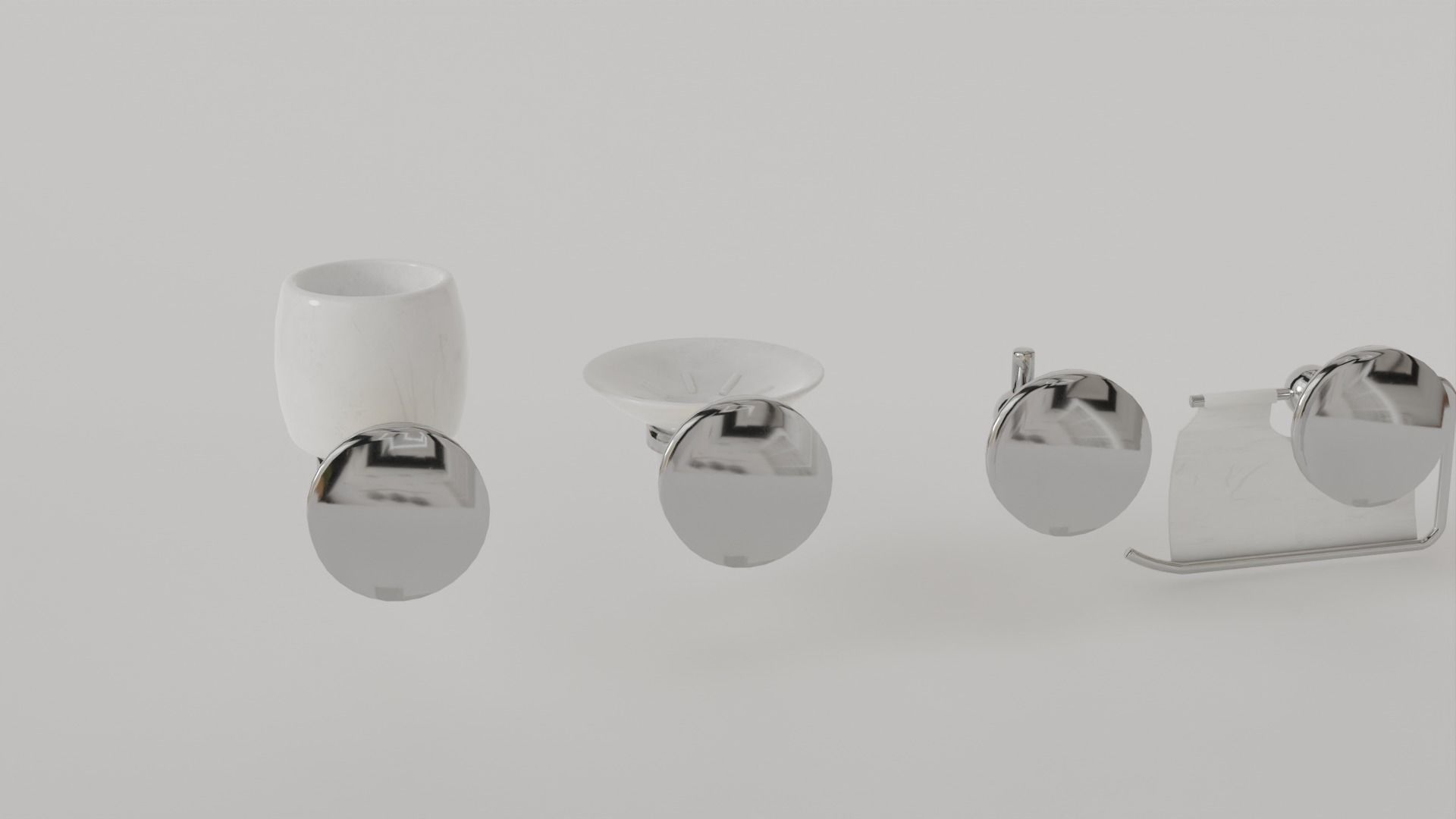 Luxury Bathroom Wall Decor Set Minimalist and Modern  3D model_15