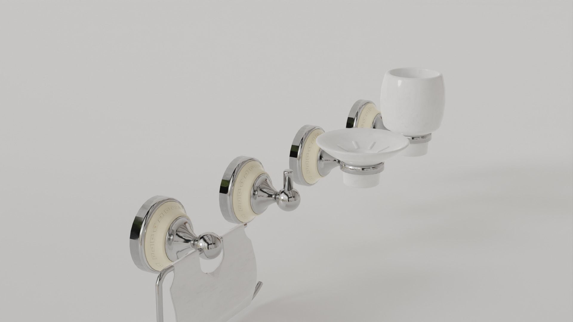 Luxury Bathroom Wall Decor Set Minimalist and Modern  3D model_6
