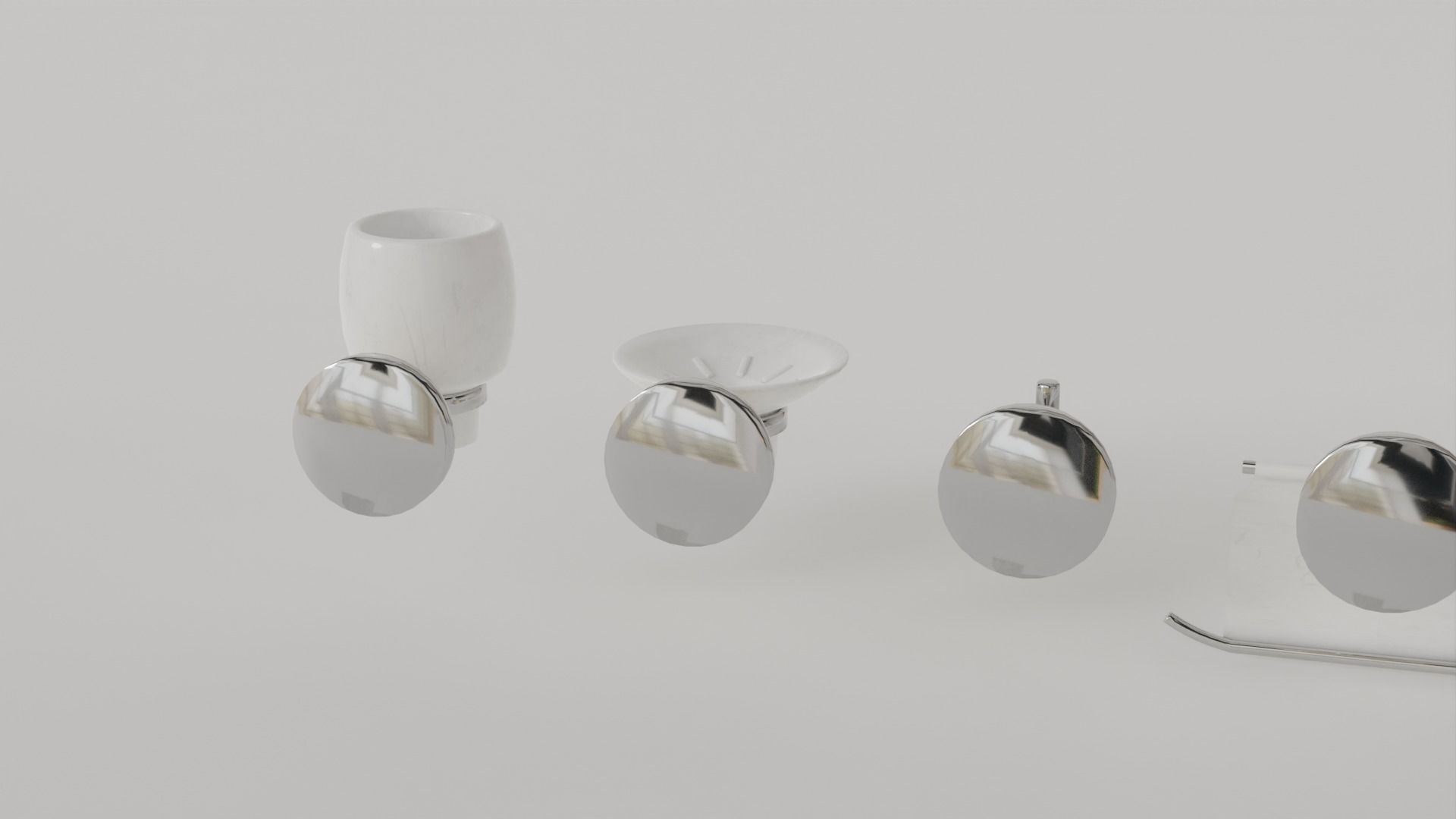 Luxury Bathroom Wall Decor Set Minimalist and Modern  3D model_13