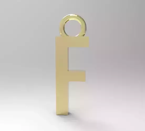ALPHABET LATTER F PENDANT  3D Model