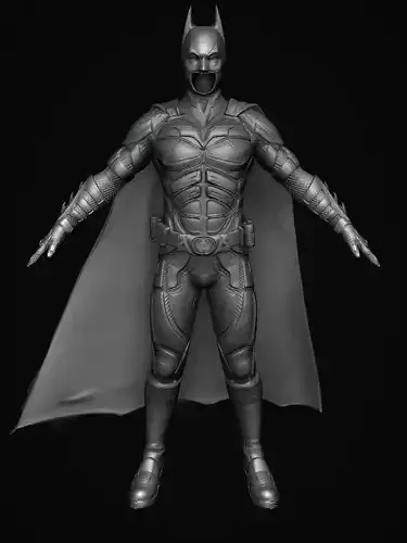 Batman Costume 3D model Free low-poly 3D model