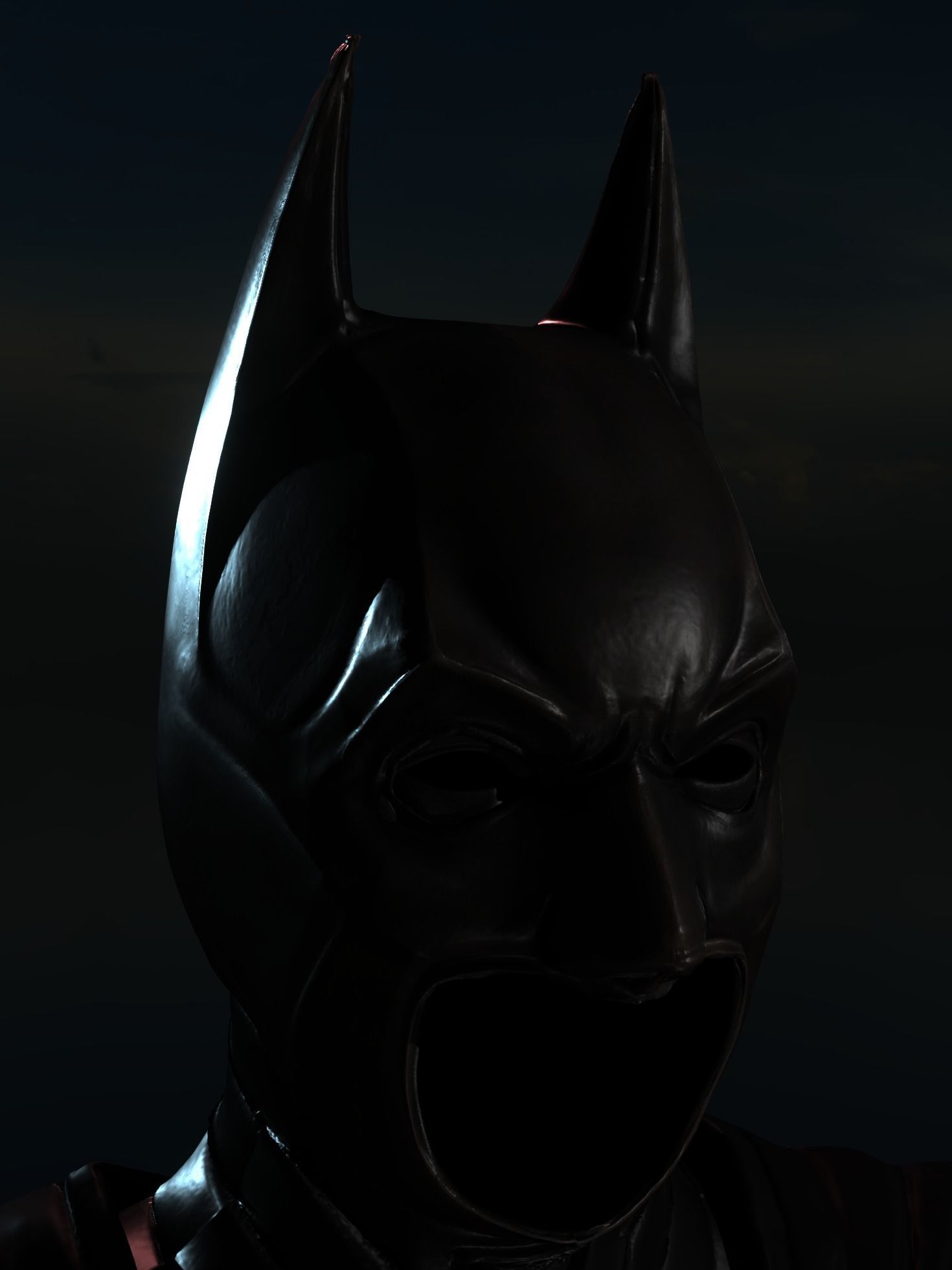 Batman Costume 3D model Free low-poly 3D model_10