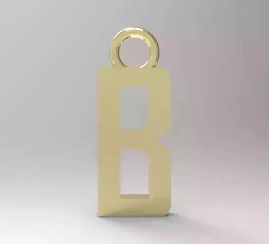 ALPHABET LATTER B PENDANT 3D print model